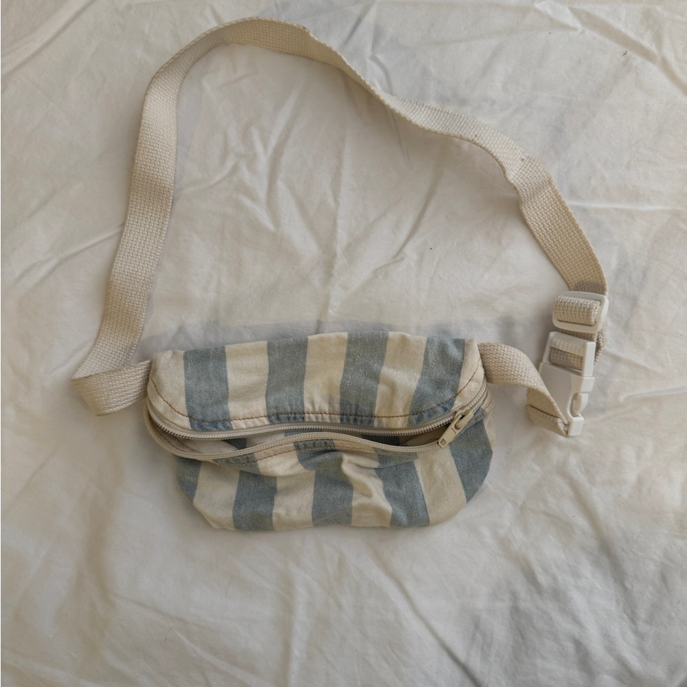 American Apparel Striped Mini Bag - Blue and Cream